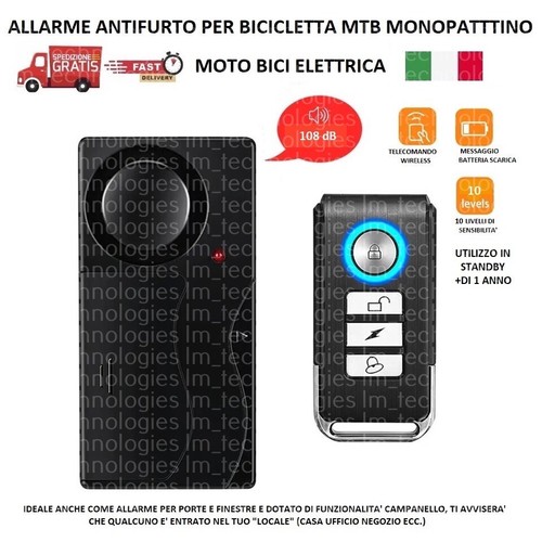 Allarme antifurto bicicletta - allarme,