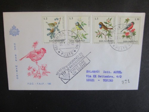 1972 fdc san marino uccelli - fdc,
