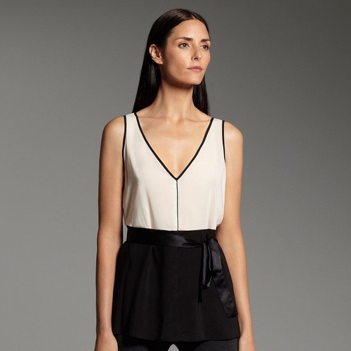 Camicetta georgette senza