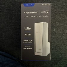 NETGEAR - BE5000 Dual-Band Wi-Fi 7 Wall Plug Range Extender - White