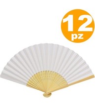 12 Ventagli Ventaglio Bianchi