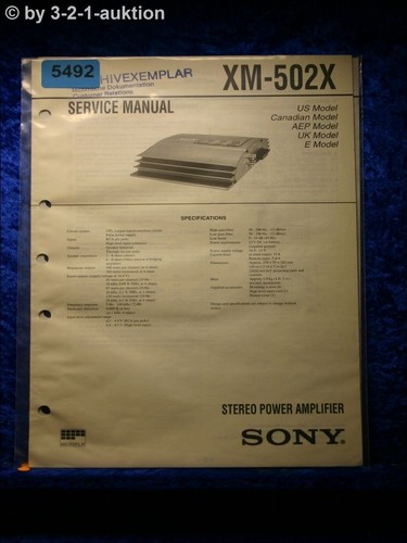 Sony service manual 502x - sony,
