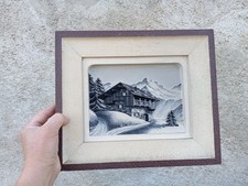 Quadro Chalet Montagna Legno