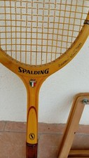 Spalding racchetta da tennis in legno vintage completa di morsa antideformazione