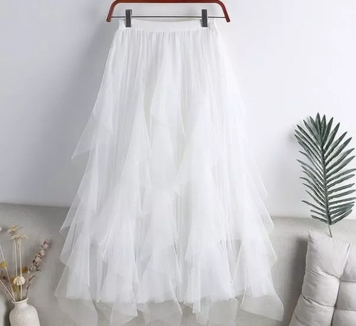 Gonna tulle bianca - tulle, lunga
