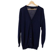 Cardigan uomo blu alpaca 100%