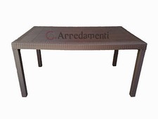 TAVOLO RETTANGOLARE DA ESTERNO GIARDINO POLI RATTAN 150X90 BAR RISTORANTE TAVOLI