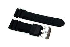 Cinturino in silicone per orologio subacqueo sportivo diver nero 22mm sub