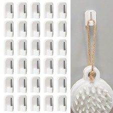 30 Ganci per Tende Finestra in PVC, Gancetti Adesivi per Tende Senza Trapano, Ga