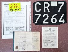 FIAT 1.500 Mod. 115 Vendo Per Solo Uso Collezionistico Targa, Libretto, Compleme