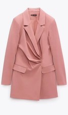 Abito blazer drappeggiato rosa