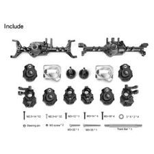 GRC G2 Aluminum Full Front Rear Axle Set Parts for Trx-4 TRX-4 1:10 RC Truck