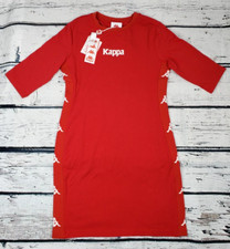 Kappa Short Sleeve T-Shirt Dress Women's Size Medium Red & White - NEW
