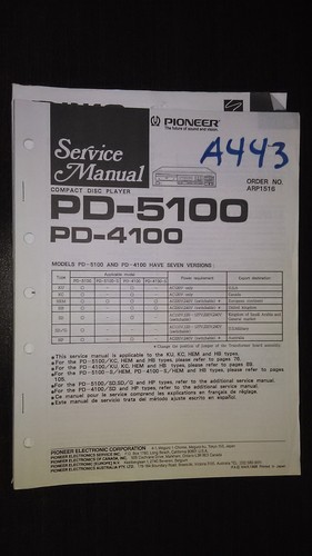 Pioneer 5100 4100 manuale - pioneer,