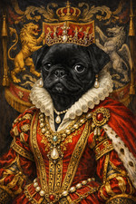 0_Pug Queen Stampa artistica