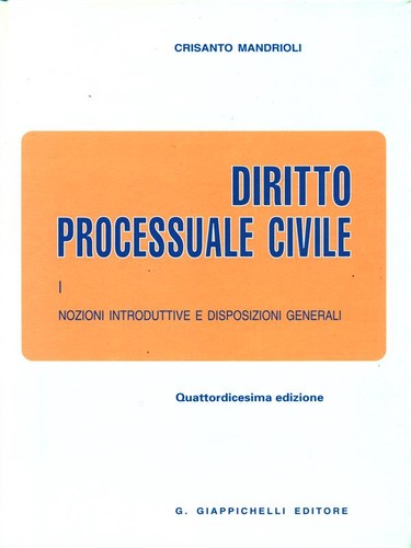 Diritto processuale civile - civile, i