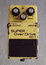 Pedale Boss SD-1 Super OverDrive 1983 ~ etichetta nera ~ MADE IN JAPAN
