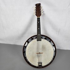 Chitarra Banjolin Vintage Michigan 8 Corde con Risuonatore Finitura Sunburst con Custodia