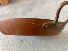 #10" Dehillerin Paris pentola francese antica padella salsa manico rame stagnato rivettato