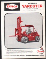 Taylor "WS Series" Yardster Industrial Forche Sollevatore Camion Brochure Foglietto