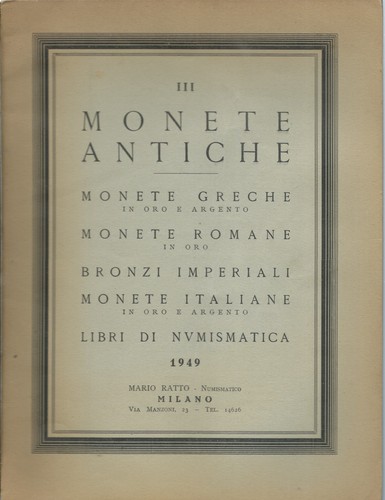 Mario ratto monete antiche - -,