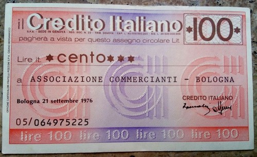 Assegno cartamoneta della - cartamoneta,