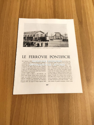1940 ferrovie pontifiche - 1940, le