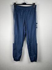 Adidas Pantaloni A Vento Blu Bianco Taglia M Uomo TrackPants Trouser Bottom