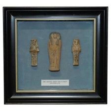TRE EGIZIANI INCORNICIATI 1500 A.C. 18° DINASTIA DIER EL MEDINA ARENARIA USHABTIS