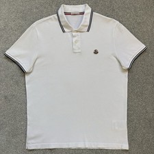 Polo Moncler bianca taglia