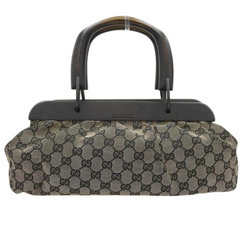 Gucci canvas wood handle - gucci, gg