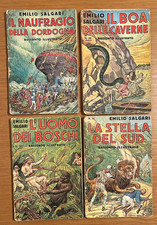Emilio Salgari Ed.Sonzogno 1940 lotto n° 4 Racconti illustrati n°35-38-39-41
