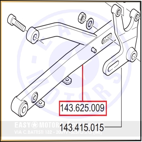 Polini 143 625 009 - 143.625.009, forcellone