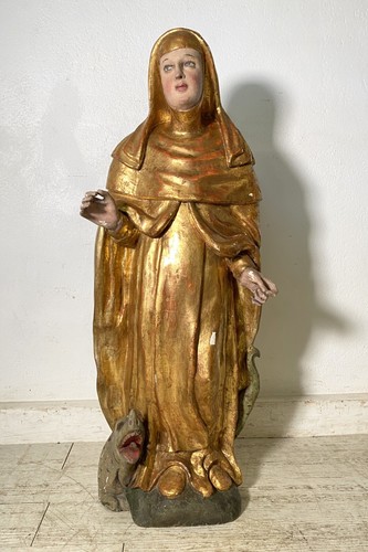Antica scultura santa - scultura, monaca