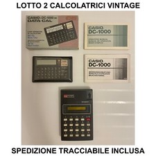 LOTTO 2 CALCOLATRICI CASIO + SHARP VINTAGE ANNI '70/'80 DA TESTARE