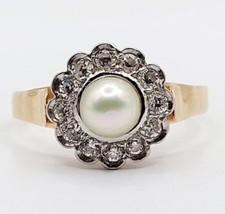 Anello margherita art deco oro