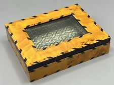 Vetrina Horchow Creazioni 7,5" legno italiano espositore gioielli art deco intarsio