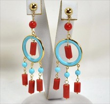 18KT YELLOW GOLD EARRINGS WITH