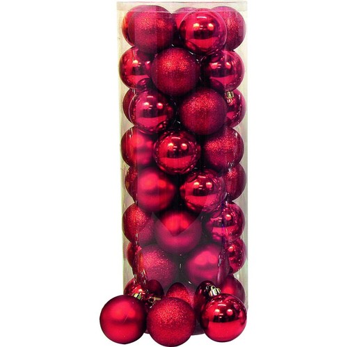 Palline natale rosso cm - natale,