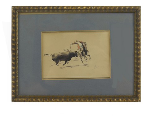 Quadro vintage toro torero - toro, e