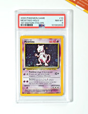 Pokemon PSA 8 Mewtwo #10 Holo Prima Edizione Set Base 2000 Italiano