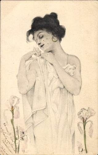 Cartolina artista art nouveau - art,