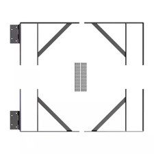 Kit Ferramenta Cancello Acciaio Resistente Opaco Forte Quadrato Nero Finitura Polvere