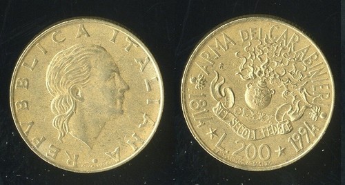Italia 1994 moneta 200 lire - 1994,