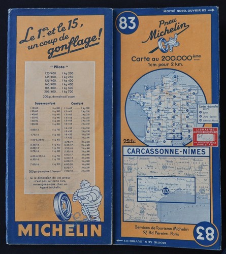 Carte michelin carcassone - carte, 83