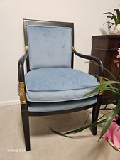 n 2 poltrone stile impero in legno e velluto appena restaurate