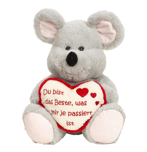 Peluche topolino con cuore sei