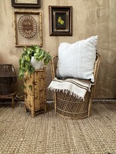 Colonna portaombrelli pianta tartaruga bambù bruciato vintage piedistallo rettangolare