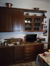 CUCINA ARTIGIANALE, TOP IN JUPARANA BRASILIANO + TAVOLO IN LEGNO E 4 SEDIE