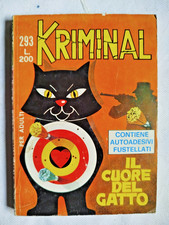 KRIMINAL N. 293 - 11 FEBBRAIO 1971 - ORIGINALE, ROMANINI, CORNO, NO ADESIVO